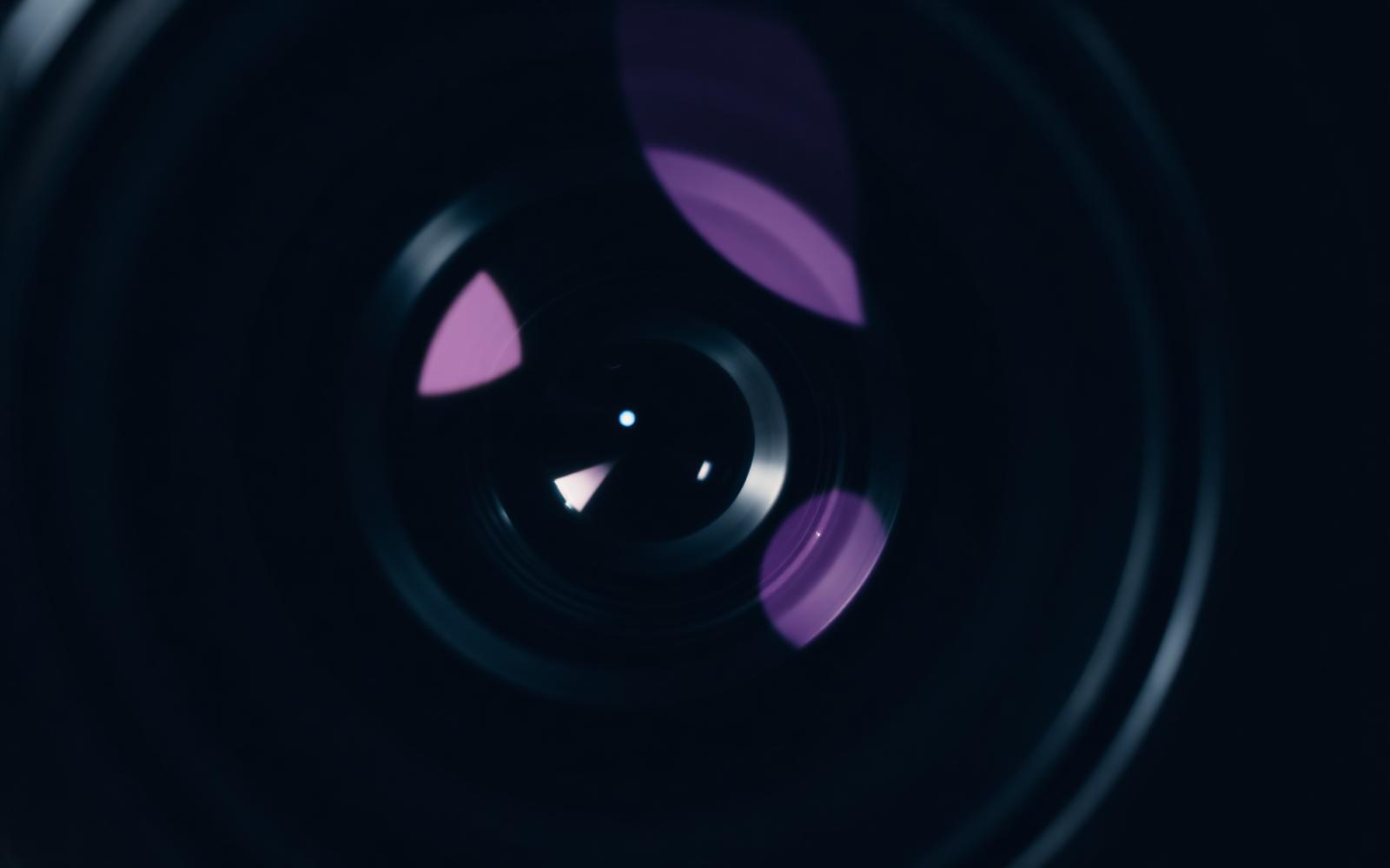 Cinema lens close up